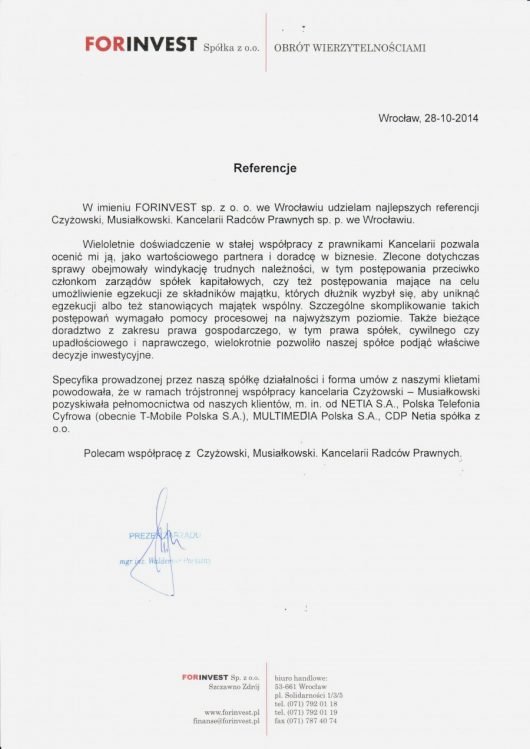 Forinvest sp. z o. o.